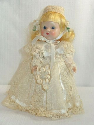 Vintage 1950s/1960s Vogue Ginny Doll Slw Painted Lash Bride Doll