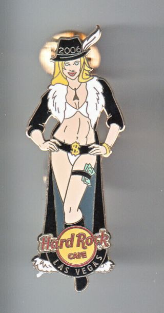 Hard Rock Cafe Pin: Las Vegas 2006 Xxx Girl In Fur Le300