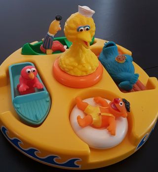 Vintage 1993 Tyco Preschool Sesame Street Floating Tub Puzzle Bath Toy - Rare