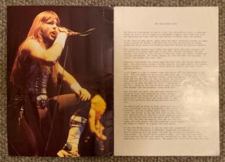 IRON MAIDEN FC BIOGRAPHY - VERY RARE 1985 FAN CLUB EXTRA.  ACCEPTABLE. 3