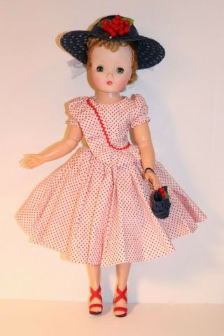 Outfit For Madame Alexander Cissy Others Dress Slip Straw Hat & Purse (no Doll)