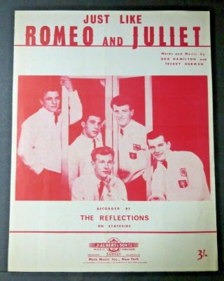 The Reflections - Just Like Romeo And Juliet - 1964 Sheet Music