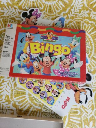 Disney Mickey Mouse Mickey ' s Stuff BINGO Vintage 1992 Milton Bradley Game 2
