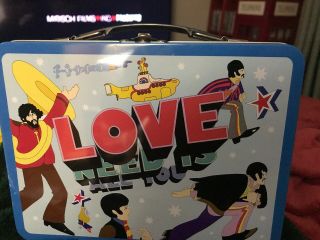 The Beatles All You Need Is Love Tin Metal Lunch Box