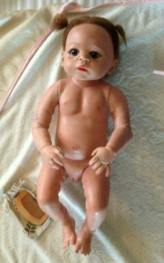 Vollence 18 Inch Eye Open Full Silicone Reborn Baby Doll That Look Real W/ Hair