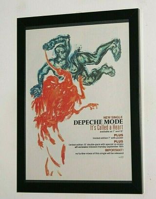 Depeche Mode Framed A4 1985 `called A Heart` Single Band Promo Poster