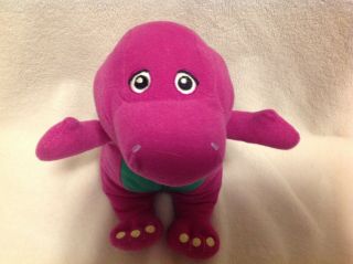 10” Singing Barney Purple Dinosaur Lyons Plush Stuffed Animal Doll I Love You 3