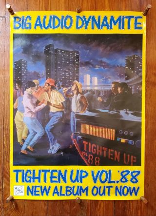 Big Audio Dynamite` Rare Promo Poster Punk Reggae Sex Pistols Ramones P.  I.  L.
