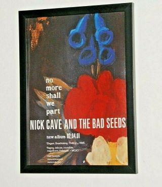 Nick Cave Framed A4 Rare 2001 Album `no More Part` Band Promo Poster