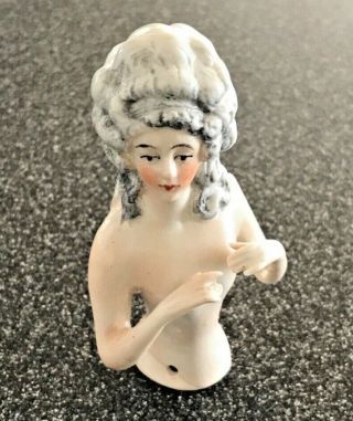 German Vintage Antique Porcelain Bisque Half - Doll Germany 14725