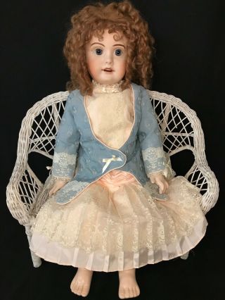 Antique French Bisque Head Lanternier Limoges Doll 24 " Size 13 By Paula Rose