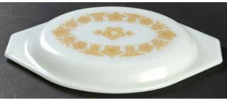 Pyrex Lid For 1.  5 Qt Oval Dish Butterfly Gold (corelle) Corning 943 - C Vtg 043