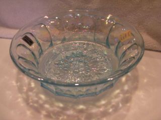 Imperial By Lenox Glass Aztec Blue Carnival Bowl Lig