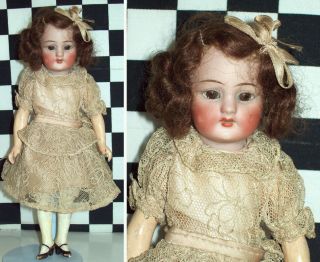 9 " Antique German Simon & Halbig 1078 Bisque Socket Head Doll Orig Compo Body