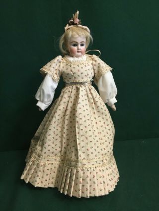 12 1/2 Unmarked Bisque Head Fashion Type Doll