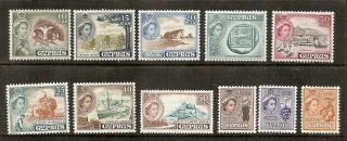 Cyprus - 1955 Qe Ii Definitives - Set To 50 Mils - Lightly Mounted