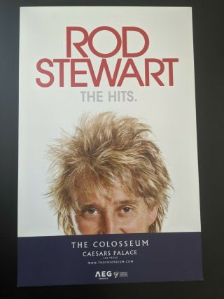Rod Stewart The Hits Promo Poster Caesars Palace The Colosseum Residency.  17 X 11