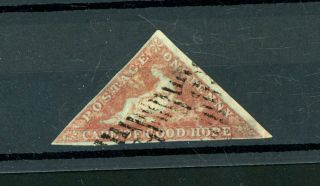 Cape Of Good Hope One Penny 1853 Triangular,  Paper Slightly Blued,  (f151)