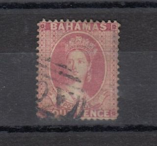 Bahamas Qv 1876 4d Dull Rose Chalon Sg36 Fine Jk2084