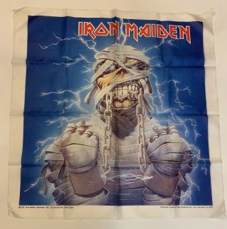 Iron Maiden 1985 22”x 22” Tapestry Vintage