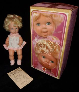 Vintage 1972 Mattel Tearful Baby Tender Love No Bottle Euc Rare