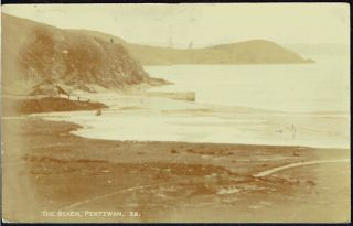 1922 Cornwall Rp Ppc The Beach Pentewan Mevagissey Rso Cds