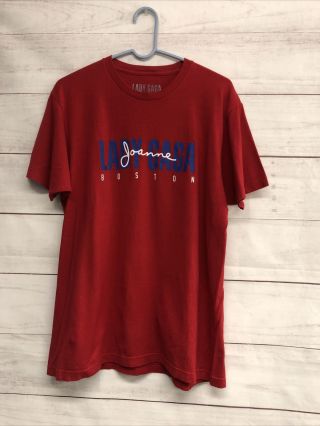 Lady Gaga Joanne Boston T Shirt Concert Tour Red Size Large T - 262