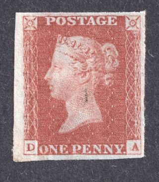 1841,  Sg8,  1d,  Penny Red,  Letters Da,  Qv,  Queen Victoria,  Gb,  Uk,  Cat £600.