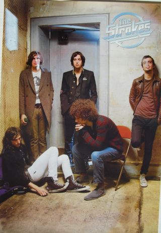 The Strokes " Group By Doorway " Poster From Asia - Garage Rock/post - Punk Revival