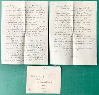 Rfc Entire 1916 Royal Flying Corps Pilot Letter Father Pmks Fpo A5 Censor 878