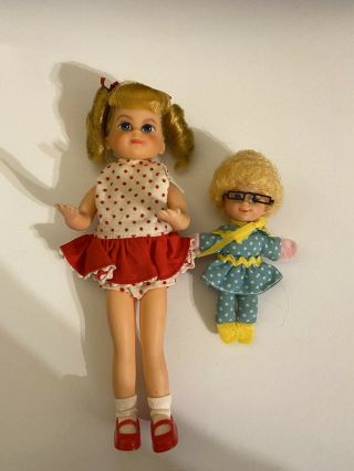 Vintage Mattel Family Affair 6 " Buffy & Mrs.  Beasley Dolls Near :)