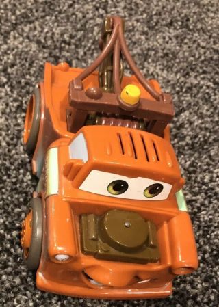 Disney Pixar Cars Mater Shake N Go Brown Tow Truck Talking Mattel 2005 Rare Work
