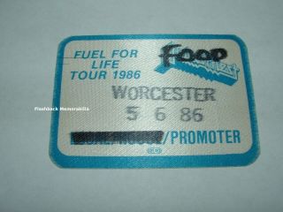 Judas Priest Concert Backstage Pass Worcester 1986 Fuel For Life Tour Satin Otto