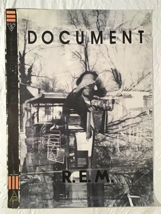 R.  E.  M.  1987 Matte Promo Poster Document Michael Stipe Irs Records Rem