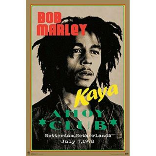 Bob Marley 1978 Kaya Rotterdam Netherlands Concert Poster 24 " X 36 " Ahoy