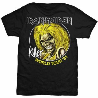 Iron Maiden Killer World Tour 81 Size L Colour Black