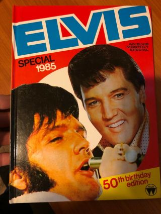 Elvis Presley " An Elvis Monthly Special " Annual Hardcover Book 1985 Rare