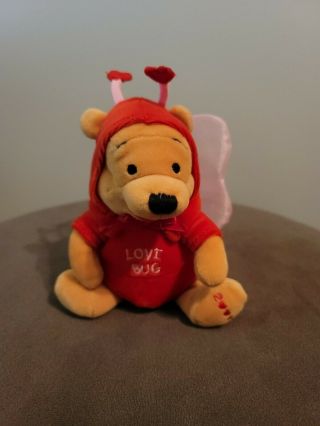 Winnie The Pooh 2000 Disney Store Plush Firefly Love Bug Valentines Day