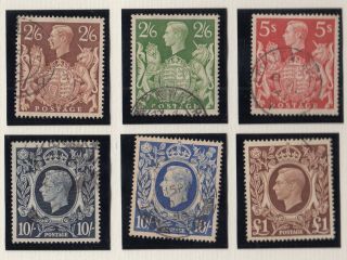1939 - 1948 King George Vi High Value Definitive Stamps Harrington,  Byrne