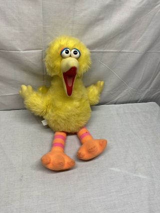 Vintage Talking Big Bird Plush Playskool Sesame Street 22 " Pull Cord -