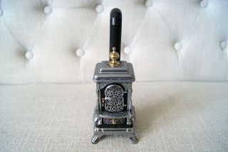 Dollhouse Miniature Germany Bodo Henning Metal Victorian Parlor Stove 6 " Tall