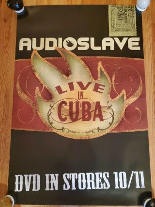 Audioslave - Live In Cuba Dvd Release Poster 2005 Promo Only
