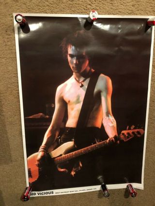 Sid Vicious Uk Poster Atlanta Show Pic 1978 Sex Pistols