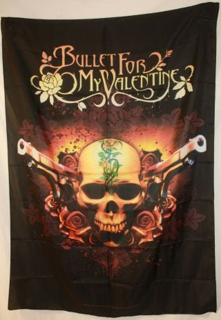Rare Bullet For My Valentine Dual Pistols Cloth Fabric Poster Flag 30 " X40 "