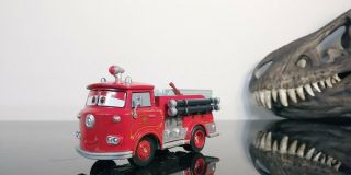 Disney Pixar Movie Cars Diecast Red Fire Engine Truck 1:55 Loose Car Toy