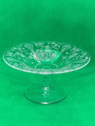 Cambridge Rose Point Compote Candy Nut Dish