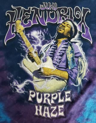 Vintage Jimi Hendrix Purple Haze T - Shirt Size 3 - Xl Delta Tie Dye No Stains Rips