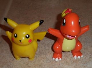 Pokemon Pikachu & Charmander Toy Pvc Figure Bakery Crafts 2000 Cake Topper