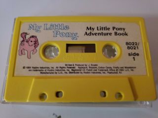 My Little Pony Adventure Book Hasbro Vintage Cassette Tape,  Listen N Look 1984