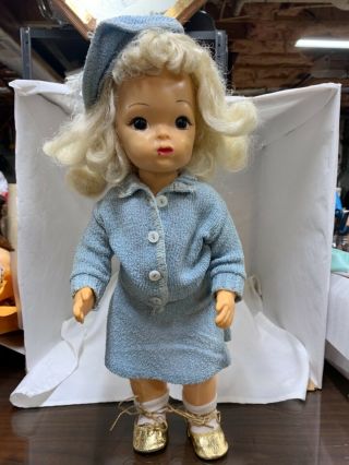 Vintage 16 Inch Terri Lee Doll With Platinum Hair Gc
